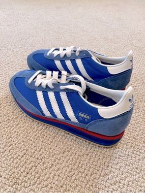 New adidas Kids SL 72 RS J Sneakers in Royal Blue, White & Red Accent